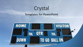  Presentation with scoreboard - Slides with nfl - sports scoreboard background and a light blue colored foreground