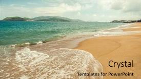  Presentation with tide - Amazing presentation having nhatrang - high tide of close-up backdrop and a  colored foreground