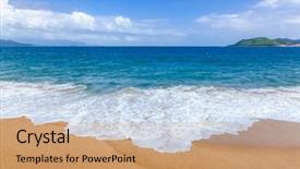  Presentation with tide - Beautiful presentation featuring nhatrang - high tide of close-up backdrop and a  colored foreground