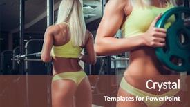  Presentation with lactation young woman breastfeeding - Cool new PPT theme with ni ez - young woman exercising with barbell backdrop and a tawny brown colored foreground