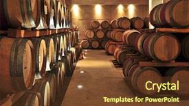  Presentation with barrels - Slides enhanced with niagara - stacked oak wine barrels background and a tawny brown colored foreground