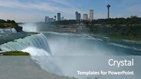  Presentation with falls - PPT layouts with niagara falls as seen background and a light blue colored foreground