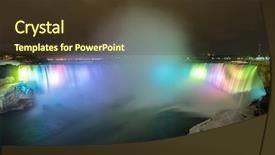  Presentation with street light view - Beautiful presentation design featuring falls at night ontario canada backdrop and a tawny brown colored foreground