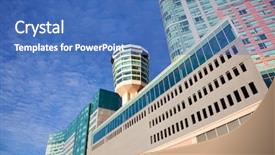  Presentation with falls - Presentation theme having niagara falls canada architecture background and a  colored foreground