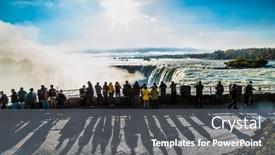  Presentation with waterfalls - Cool new slide deck with niagara-falls-canada-oct-28 backdrop and a gray colored foreground