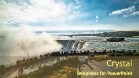  Presentation with waterfalls - Audience pleasing PPT theme consisting of niagara-falls-canada-oct-28 backdrop and a tawny brown colored foreground