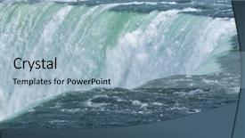  Presentation with falls - Slides featuring niagara falls close up of millions of gallons of foaming raging water background and a light blue colored foreground