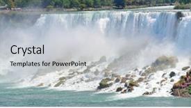  Presentation with falls - Colorful slide deck enhanced with niagara falls closeup panorama backdrop and a  colored foreground