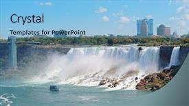  Presentation with boat river - Colorful presentation enhanced with niagara falls closeup backdrop and a  colored foreground
