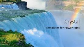  Presentation with falls - Amazing slides having niagara falls in the morning backdrop and a light blue colored foreground
