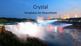  Presentation with laser light colorful abstract - Audience pleasing slide deck consisting of niagara falls lit at night backdrop and a light blue colored foreground