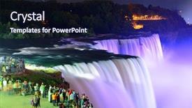  Presentation with fall - PPT layouts with niagara falls lit at night background and a wine colored foreground