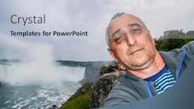  Presentation with fall waterfall - PPT theme with niagara-falls-ontario-canada background and a lemonade colored foreground