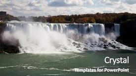  Presentation with autumn view autumn nature - Audience pleasing theme consisting of niagara falls spray autumn view backdrop and a dark gray colored foreground