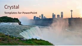  Presentation with morning sunrise - Cool new presentation theme with niagara falls sunrise panorama backdrop and a lemonade colored foreground