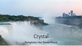  Presentation with falls - Slide set with niagara falls sunrise panorama background and a light blue colored foreground