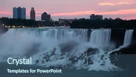  Presentation with sunrise - Presentation theme featuring niagara falls usa before sunrise background and a ocean colored foreground