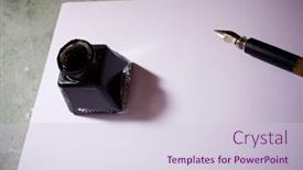  Presentation with calligraphy - PPT layouts having nib-pen-for-calligraphy background and a lemonade colored foreground