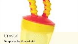  Presentation with baby - Beautiful slide set featuring nibbler-for-baby-on-white backdrop and a blonde colored foreground