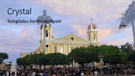  Presentation with granada - Presentation design enhanced with nicaragua - granada sq on inderpendance day background and a light blue colored foreground