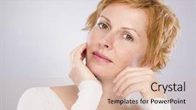  Presentation with medical evaluation of 5 years old boy - Presentation theme featuring nice 40 years old woman background and a lemonade colored foreground