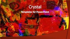  Presentation with oil - Cool new presentation with nice abstract original oil painting backdrop and a crimson colored foreground