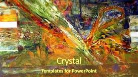  Presentation with oil - Colorful slide deck enhanced with nice abstract original oil painting backdrop and a tawny brown colored foreground