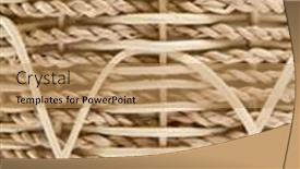  Presentation with background - Presentation theme with nice-basketry-background-close-up background and a coral colored foreground