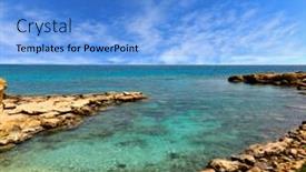  Presentation with lagoon - Slides having nice-blue-lagoon-on-sea background and a light blue colored foreground