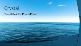  Presentation with sky blue - Beautiful presentation design featuring nice-blue-sea-and-sky backdrop and a light blue colored foreground