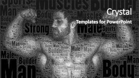  Presentation with builder - PPT theme enhanced with alpine mountain water stream in background and a gray colored foreground