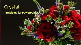  Presentation with black - Slides enhanced with nice-bouquet-on-the-black background and a wine colored foreground