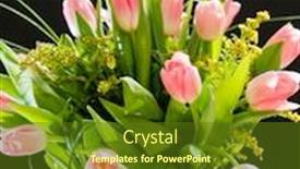  Presentation with black - Beautiful slides featuring nice-bouquet-on-the-black backdrop and a tawny brown colored foreground