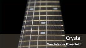  Presentation with acoustic - Cool new PPT layouts with nice closeup of a acoustic backdrop and a dark gray colored foreground