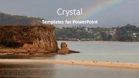  Presentation with coastal - PPT theme consisting of nice-coastal-view background and a gray colored foreground