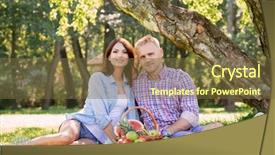 Presentation with time - Slide set featuring nice couple having a great background and a tawny brown colored foreground