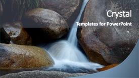  Presentation with jin ding monastry mountain - Presentation theme having drought flood - nice course of a river background and a  colored foreground