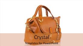  Presentation with bag - Presentation theme with nice elegant woman bag isolated background and a gold colored foreground