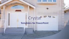  Presentation with vancouver - Colorful PPT layouts enhanced with nice-entrance-of-a-house backdrop and a sky blue colored foreground