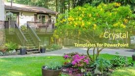  Presentation with vancouver - Theme enhanced with nice-entrance-of-a-house background and a tawny brown colored foreground