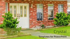  Presentation with vancouver - Presentation theme with nice-entrance-of-a-house background and a yellow colored foreground