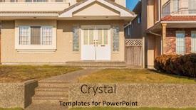  Presentation with luxury house - Cool new PPT layouts with nice-entrance-of-a-luxury backdrop and a gold colored foreground