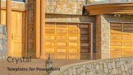  Presentation with luxury house - Cool new slide deck with nice-entrance-of-a-luxury backdrop and a coral colored foreground