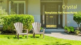  Presentation with luxury house - Theme featuring nice-entrance-of-a-luxury background and a tawny brown colored foreground