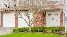  Presentation with luxury house - Slide deck having nice-entrance-of-a-luxury background and a coral colored foreground