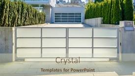  Presentation with vancouver - Audience pleasing theme consisting of nice-entrance-of-or-gate backdrop and a soft green colored foreground