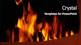  Presentation with fire alarm - Cool new presentation theme with nice fire in a fire backdrop and a black colored foreground