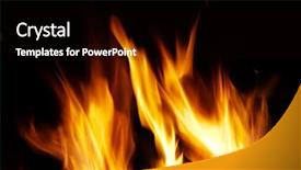  Presentation with diwali fire crackers - PPT theme having nice fire in a fire background and a black colored foreground