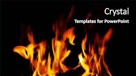  Presentation with fire and ice moving - Audience pleasing theme consisting of nice fire in a fire backdrop and a black colored foreground