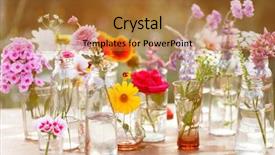  Presentation with bottle - Cool new presentation design with nice flowers in the bottles backdrop and a gold colored foreground